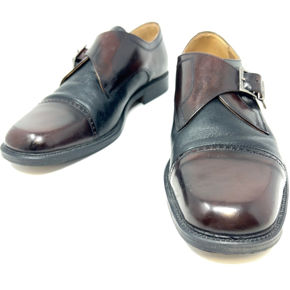 Cardinal Two-Tone Monk Strap Shoes Made in Italy.  EUC.